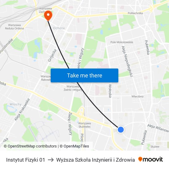 Instytut Fizyki 01 to Wyższa Szkoła Inżynierii i Zdrowia map