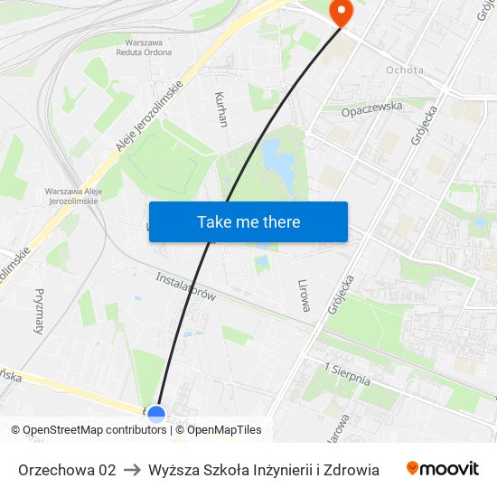 Orzechowa 02 to Wyższa Szkoła Inżynierii i Zdrowia map