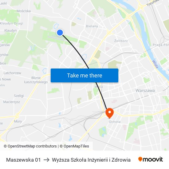 Maszewska 01 to Wyższa Szkoła Inżynierii i Zdrowia map