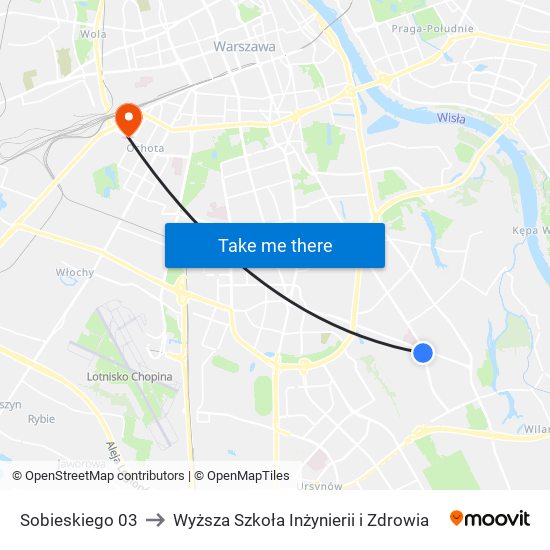 Sobieskiego 03 to Wyższa Szkoła Inżynierii i Zdrowia map