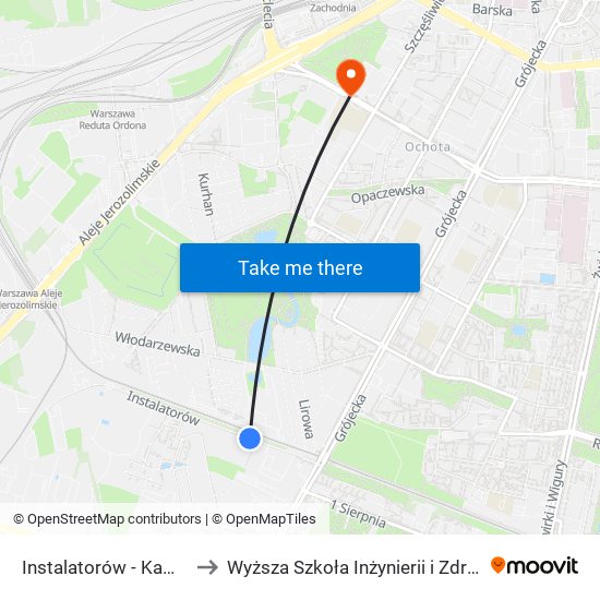 Instalatorów - Kam 01 to Wyższa Szkoła Inżynierii i Zdrowia map