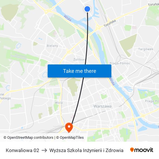 Konwaliowa 02 to Wyższa Szkoła Inżynierii i Zdrowia map