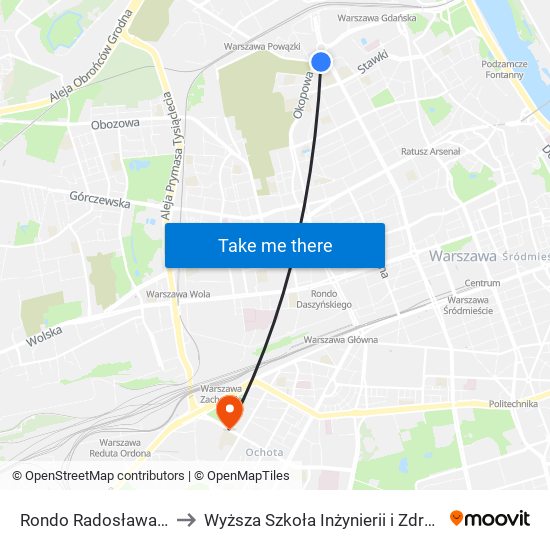 Rondo „Radosława” to Wyższa Szkoła Inżynierii i Zdrowia map