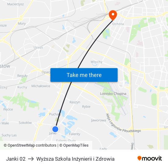 Janki 02 to Wyższa Szkoła Inżynierii i Zdrowia map