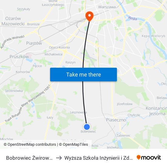 Bobrowiec Żwirowa to Wyższa Szkoła Inżynierii i Zdrowia map