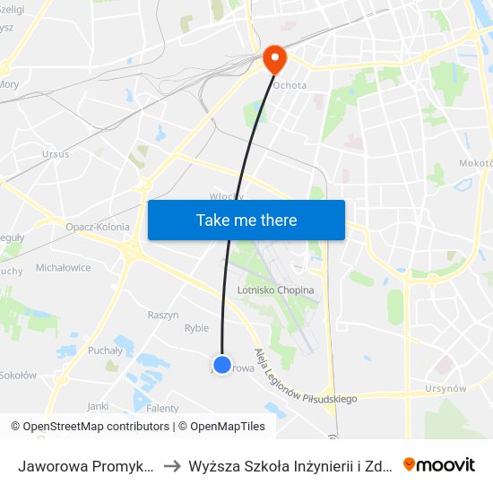 Jaworowa Promyka to Wyższa Szkoła Inżynierii i Zdrowia map