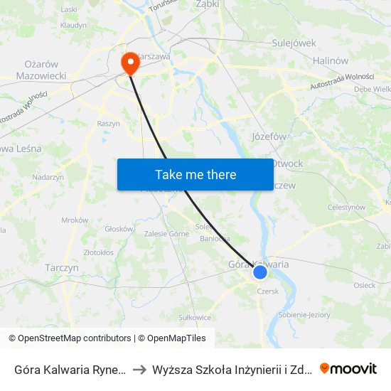 Góra Kalwaria Rynek 02 to Wyższa Szkoła Inżynierii i Zdrowia map