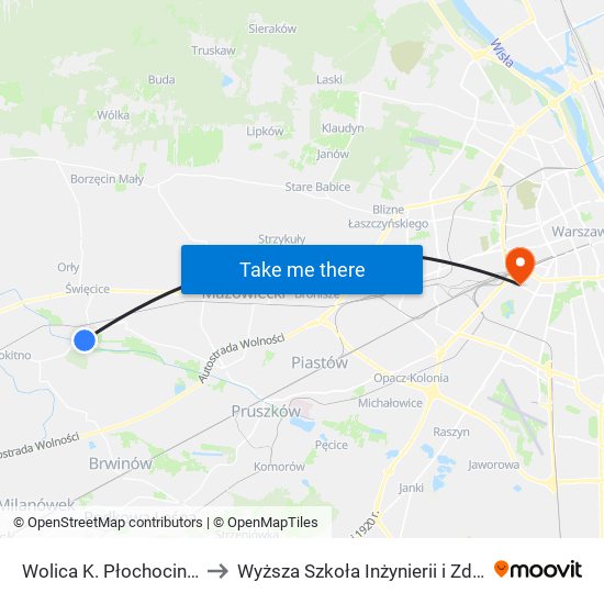 Wolica K. Płochocina 01 to Wyższa Szkoła Inżynierii i Zdrowia map