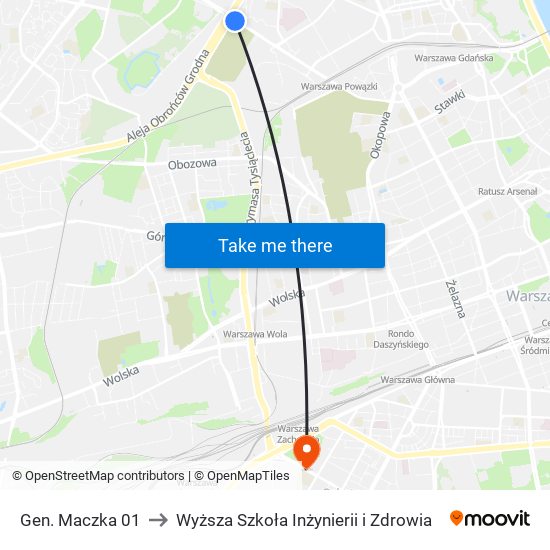 Gen. Maczka 01 to Wyższa Szkoła Inżynierii i Zdrowia map