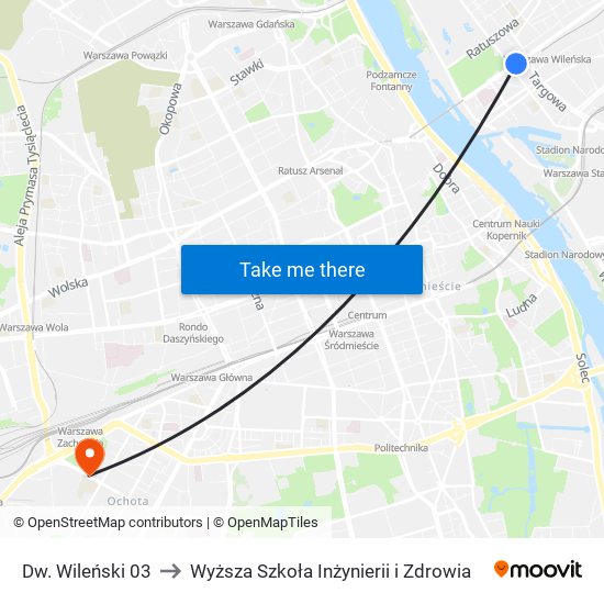 Dw. Wileński 03 to Wyższa Szkoła Inżynierii i Zdrowia map