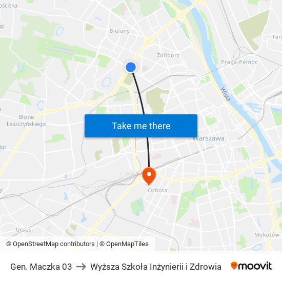 Gen. Maczka 03 to Wyższa Szkoła Inżynierii i Zdrowia map