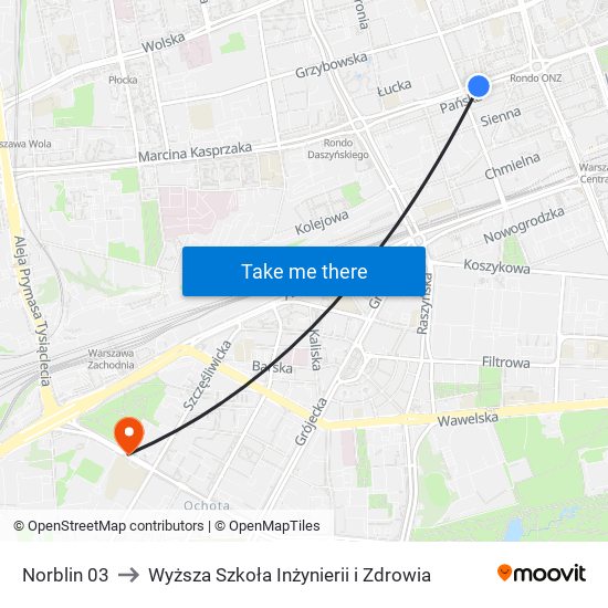 Norblin 03 to Wyższa Szkoła Inżynierii i Zdrowia map