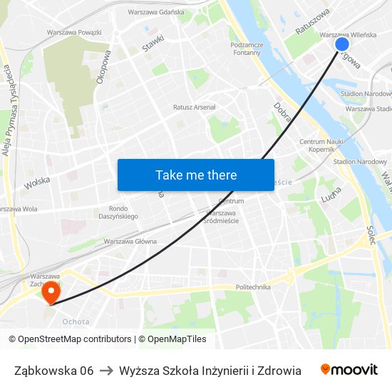 Ząbkowska to Wyższa Szkoła Inżynierii i Zdrowia map