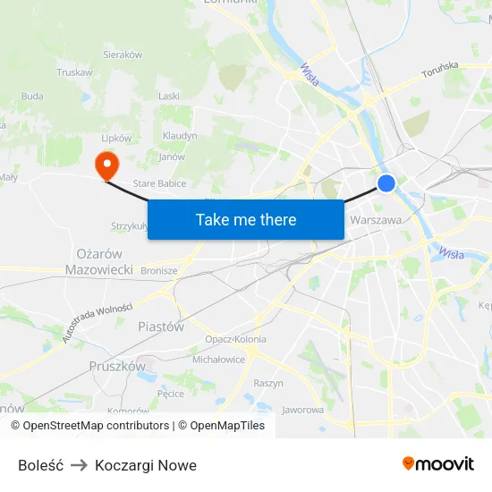 Boleść to Koczargi Nowe map