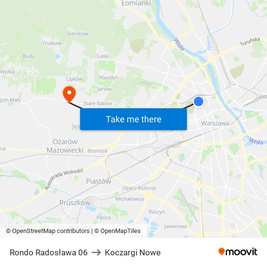 Rondo Radosława 06 to Koczargi Nowe map