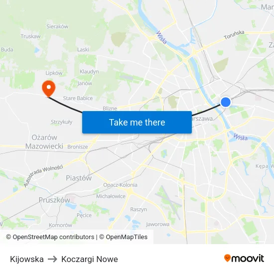 Kijowska to Koczargi Nowe map
