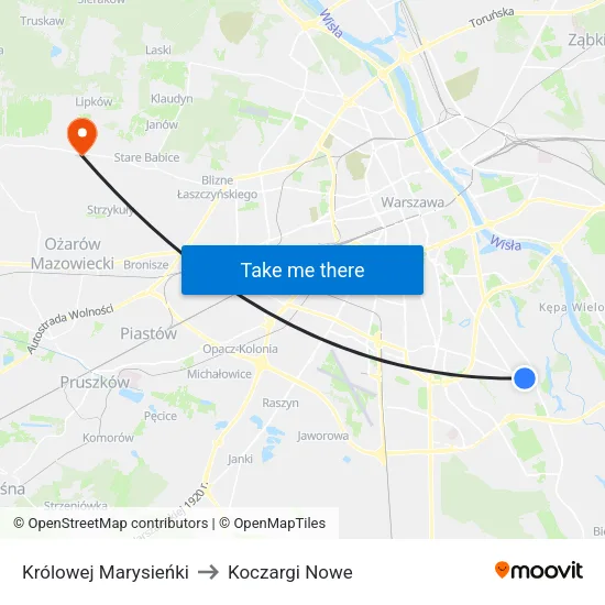 Królowej Marysieńki to Koczargi Nowe map