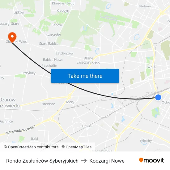 Rondo Zesłańców Syberyjskich to Koczargi Nowe map