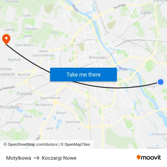 Motylkowa to Koczargi Nowe map