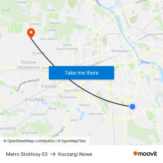 Metro Stokłosy 03 to Koczargi Nowe map