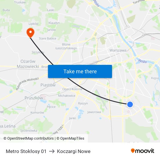 Metro Stokłosy 01 to Koczargi Nowe map