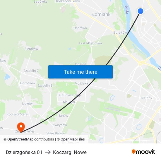 Dzierzgońska 01 to Koczargi Nowe map