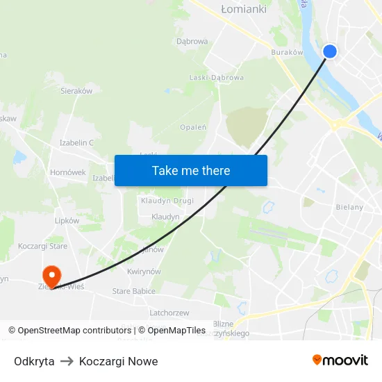 Odkryta to Koczargi Nowe map