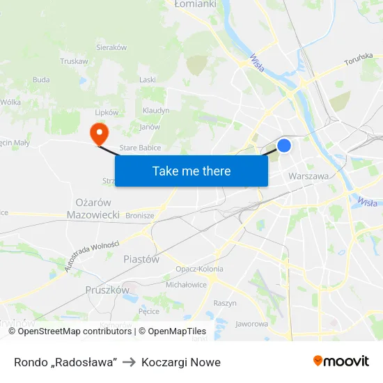 Rondo „Radosława” to Koczargi Nowe map