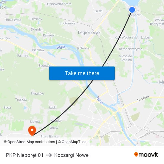 PKP Nieporęt 01 to Koczargi Nowe map