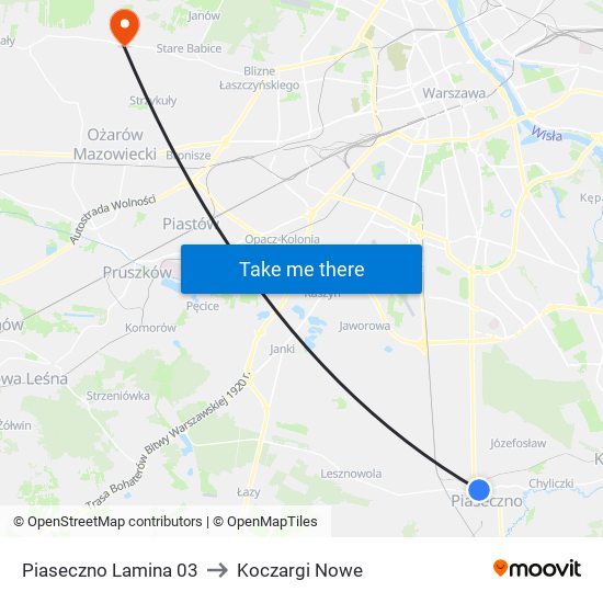 Piaseczno Lamina 03 to Koczargi Nowe map