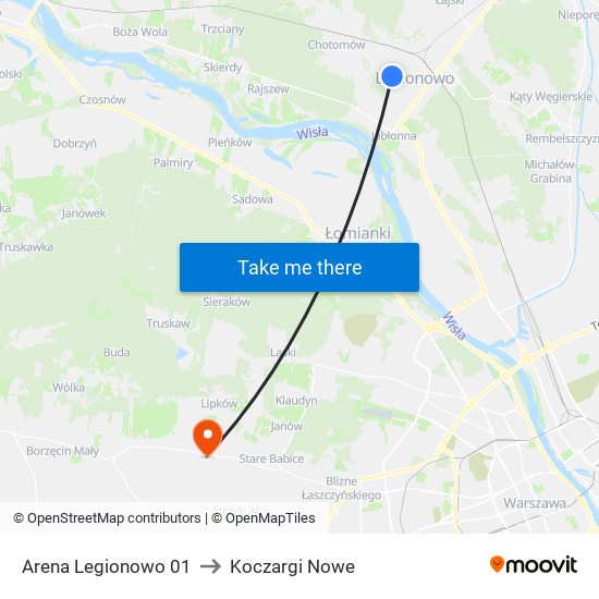 Arena Legionowo 01 to Koczargi Nowe map