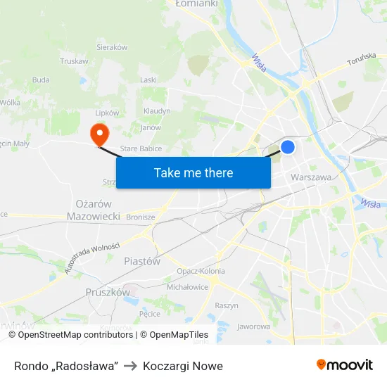 Rondo „Radosława” to Koczargi Nowe map