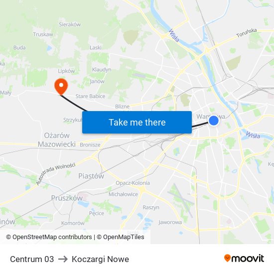 Centrum 03 to Koczargi Nowe map