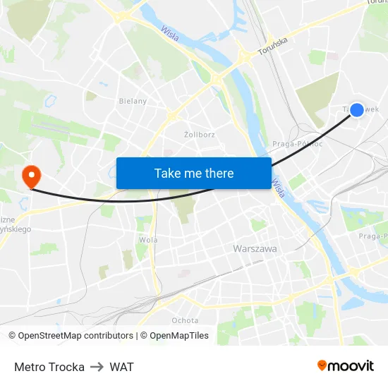 Metro Trocka to WAT map