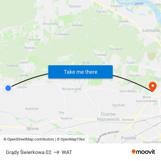 Grądy Świerkowa 02 to WAT map