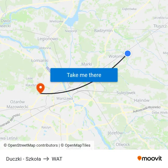 Duczki - Szkoła to WAT map