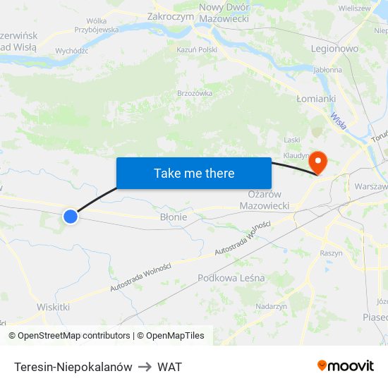 Teresin-Niepokalanów to WAT map