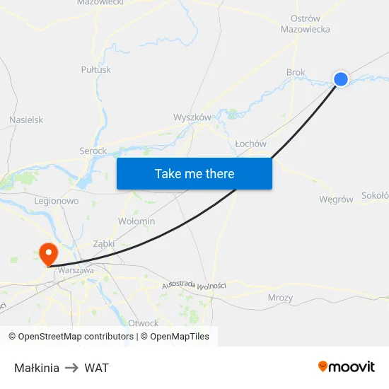 Małkinia to WAT map
