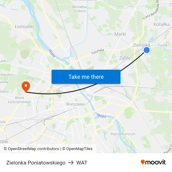 Zielonka Poniatowskiego to WAT map