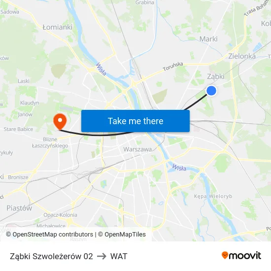 Ząbki Szwoleżerów 02 to WAT map