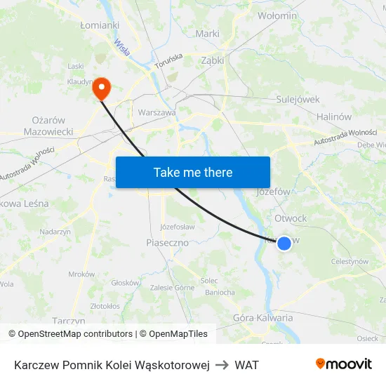 Karczew Pomnik Kolei Wąskotorowej to WAT map