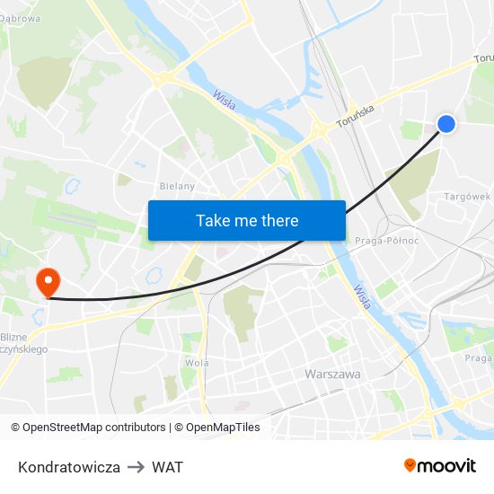 Kondratowicza to WAT map