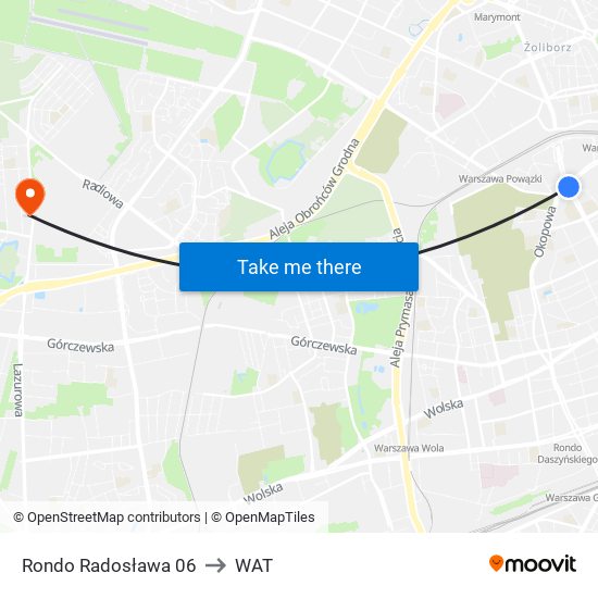 Rondo Radosława 06 to WAT map