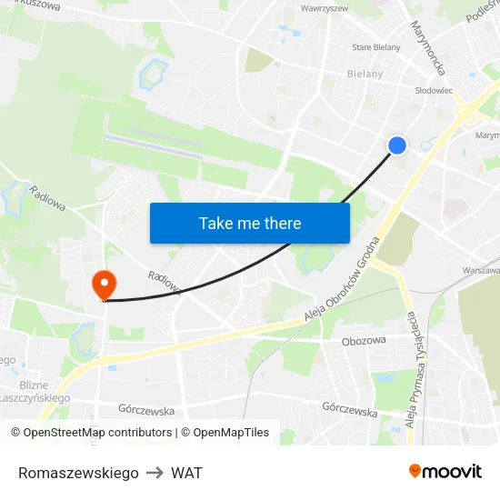 Romaszewskiego to WAT map