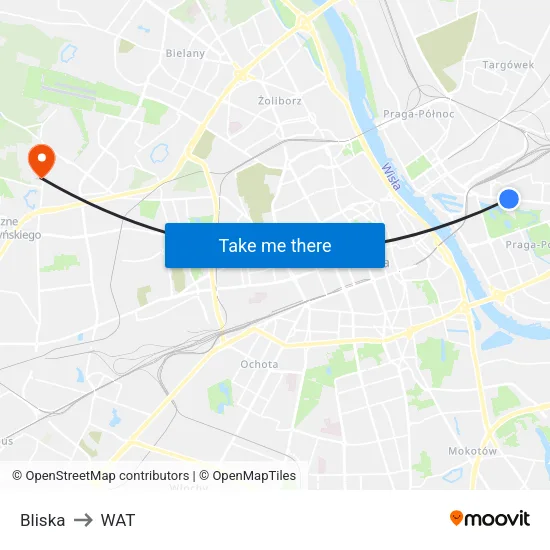Bliska to WAT map