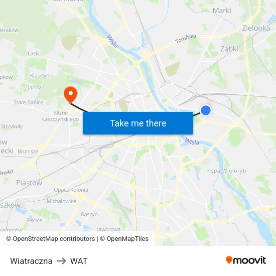 Wiatraczna to WAT map