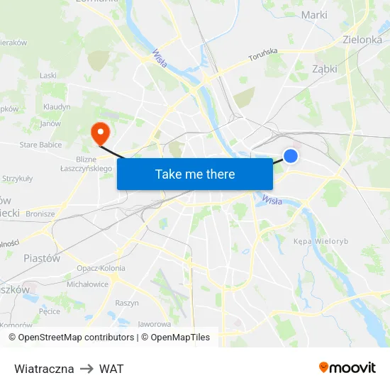 Wiatraczna to WAT map