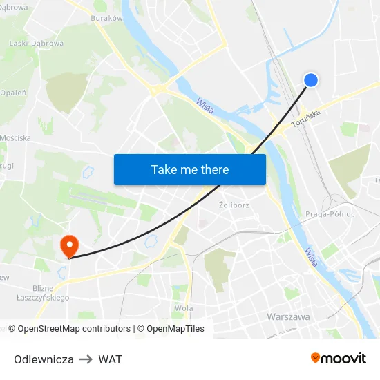 Odlewnicza to WAT map