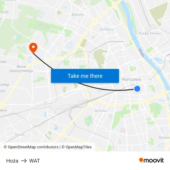 Hoża to WAT map