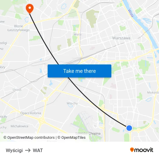 Wyścigi to WAT map